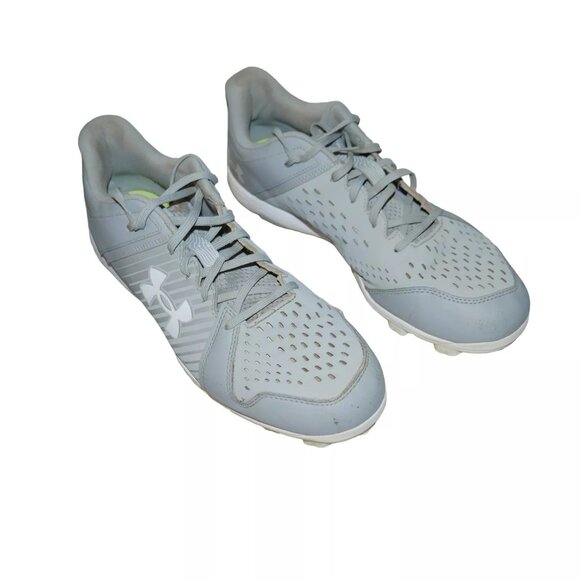 Under Armour Leadoff Low RM Baseball Cleats Men's Size 12 Gray Leather Summer Sp - Picture 3 of 12